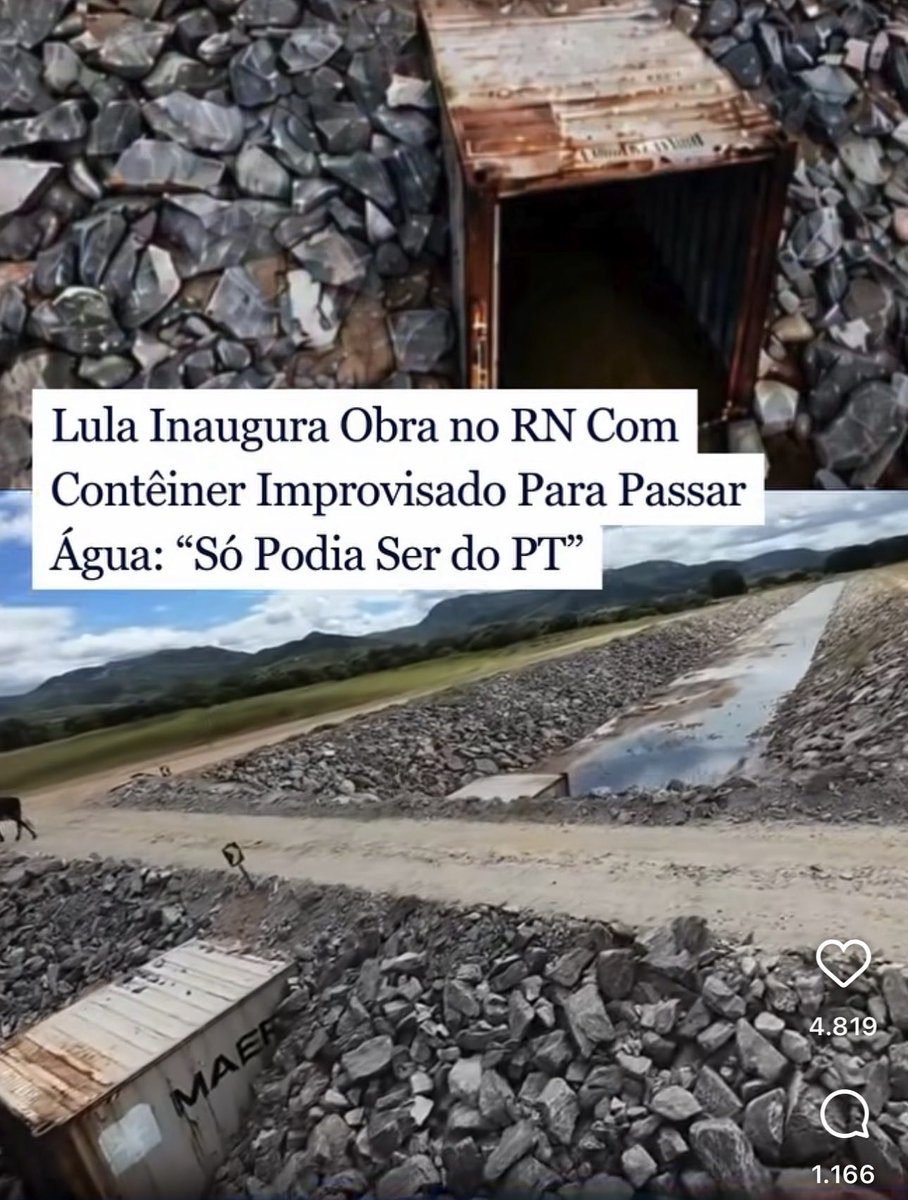 silvio_matias's tweet photo. Já tínhamos visto inauguração de orelhão, de comedouro de pvc para cães, de cano de água, mas nada comparável a inauguração de túnel improvisado com contêiner para passagem de água. E não havia água! https://t.co/zP1aq9ctGF