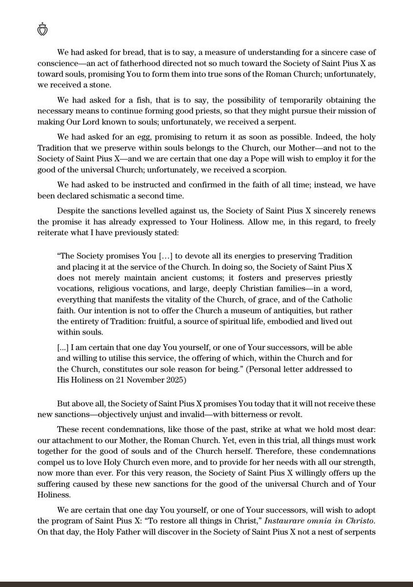 NiwaLimbu1988's tweet photo. Latest: The SSPX responds to the  Decree of Excommunication 

The Superior General Says the excommunication is  “profoundly tragic context in which the universal Church finds herself.”

 More to come via @RealAdVaticanum https://t.co/M2IPI04HcH