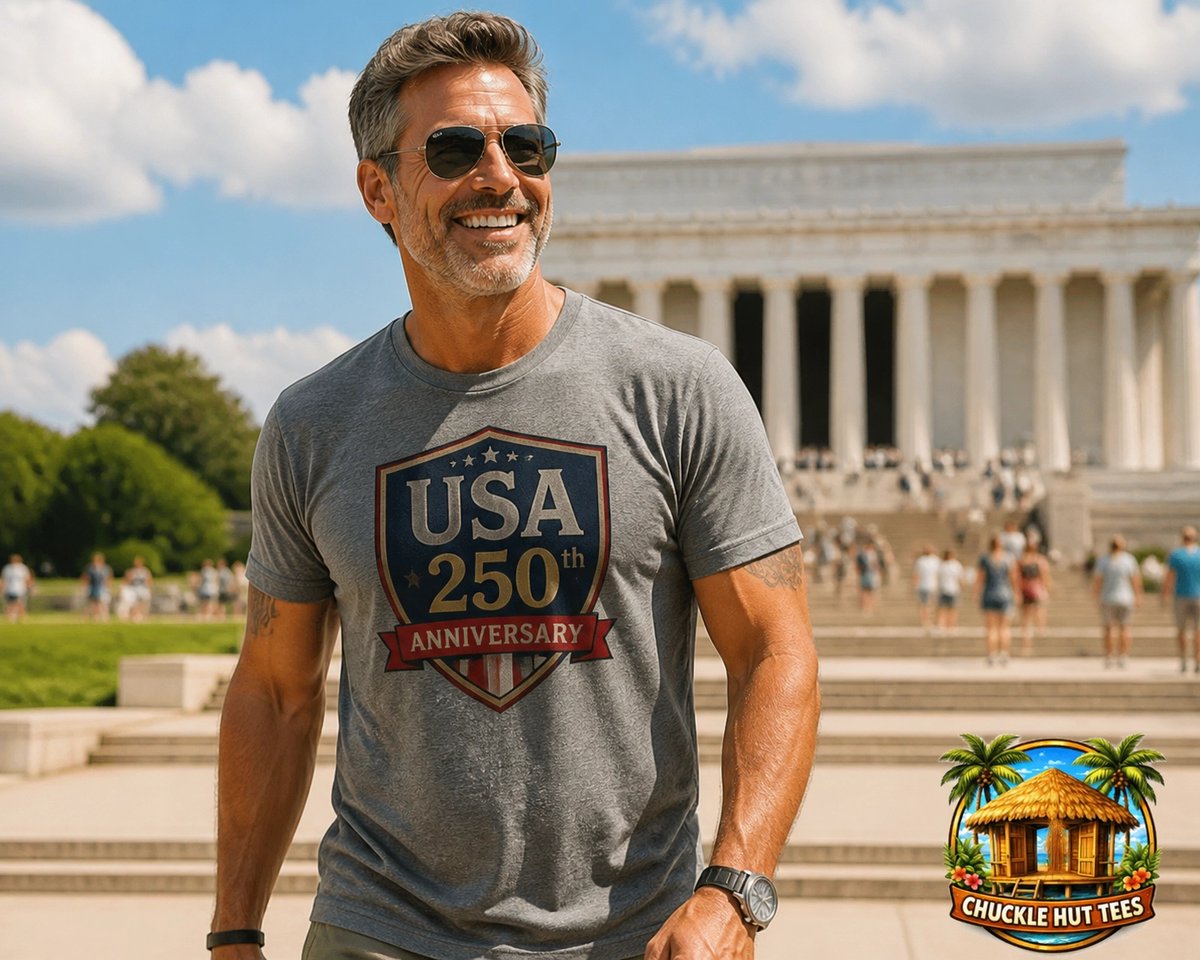 ChuckleTees's tweet photo. Heading to the National Mall for the USA 250th? 🇺🇸 Don’t let the D.C. humidity win. Our breathable, premium tees won't stick in the heat. Freshly made with FREE shipping!

Use code USA1776 for 17.76% off.

#USA250 #DCHeat #Patriotic #ChuckleHut https://t.co/g6MnXwzmJP