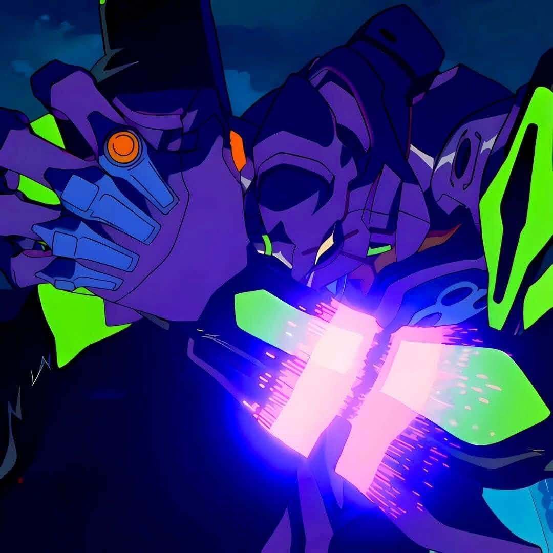 90sPiictures's tweet photo. That purple and neon green armor is still the best EVA coloriconic 🧪👾 https://t.co/xl4nHtkqgf
