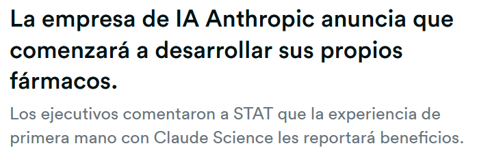 inteligencia_x's tweet photo. Anthropic empieza a parecer menos un laboratorio de IA.

Y más una farmacéutica.

Claude Science ya tiene wet labs, modelos entrenados en biología y Coefficient Bio.

La ironía: las farmacéuticas que pagan por Claude podrían estar financiando a un futuro competidor.

Los proveedores de IA ya no solo venden herramientas.

Aprenden tu industria desde dentro.