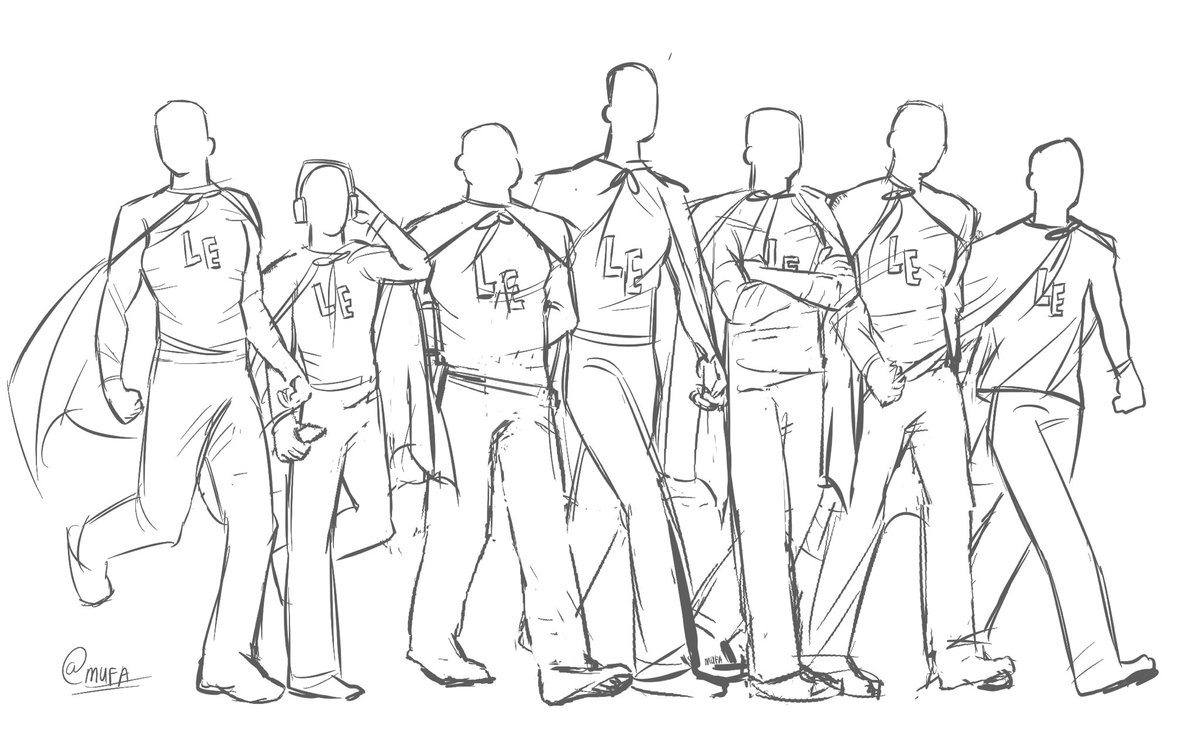 o_oMufa's tweet photo. The League of Extraordinary heroes!!
Inspiration struck and I drew a quick sketch of the RDC boys, probably gonna finish it soon (second slide was a rough sketch so proportions are whacky donโt mind it!)
#RDC #RDCWorld1 https://t.co/EP07Lo767P