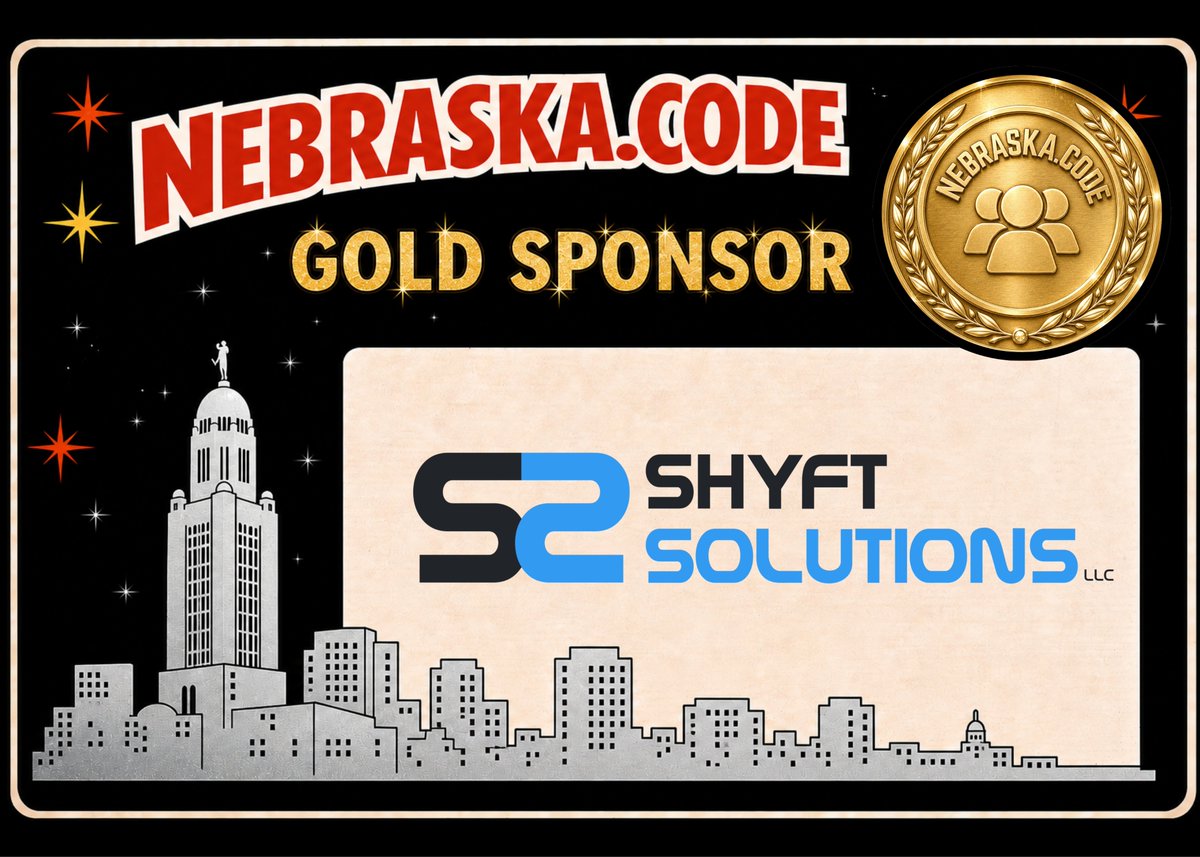 ConferenceNE's tweet photo. A GIANT THANK YOU! to @shyftsolutions for sponsoring Nebraska.Code() this year!
Come visit them at their booth July 23rd & 24th and check them out here:
https://t.co/oYqG01E2am
#ShyftSolutions #Nebraska #DeveloperConference https://t.co/kA3er93YOC