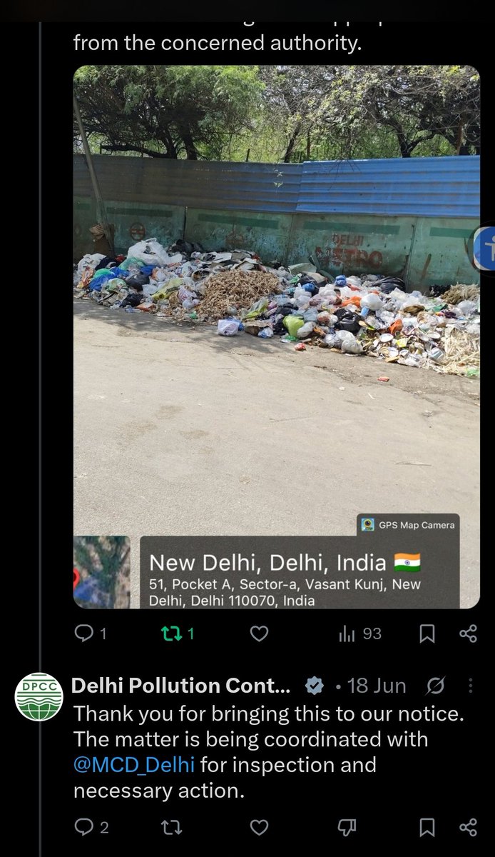 tattvadarsan's tweet photo. मुझे तो शक है कि विभाग इंसानों द्वारा नहीं, बल्कि robot द्वारा चलाया जा रहा है जिसे सिर्फ एक ही लाइन सिखाई गई है। ज़रा कंप्यूटर स्क्रीन से बाहर निकलिए, बाहर 'डिजिटल इंडिया' की सड़क पर कचरे का 'फिजिकल' पहाड़ खड़ा है!शिकायत वही, कचरा वहीं, जवाब भी वही।
#CleanIndia #Governance
#MCDCares #Delhi #SanitationDrive #CleanDelhi #SwachhDelhi #MCD