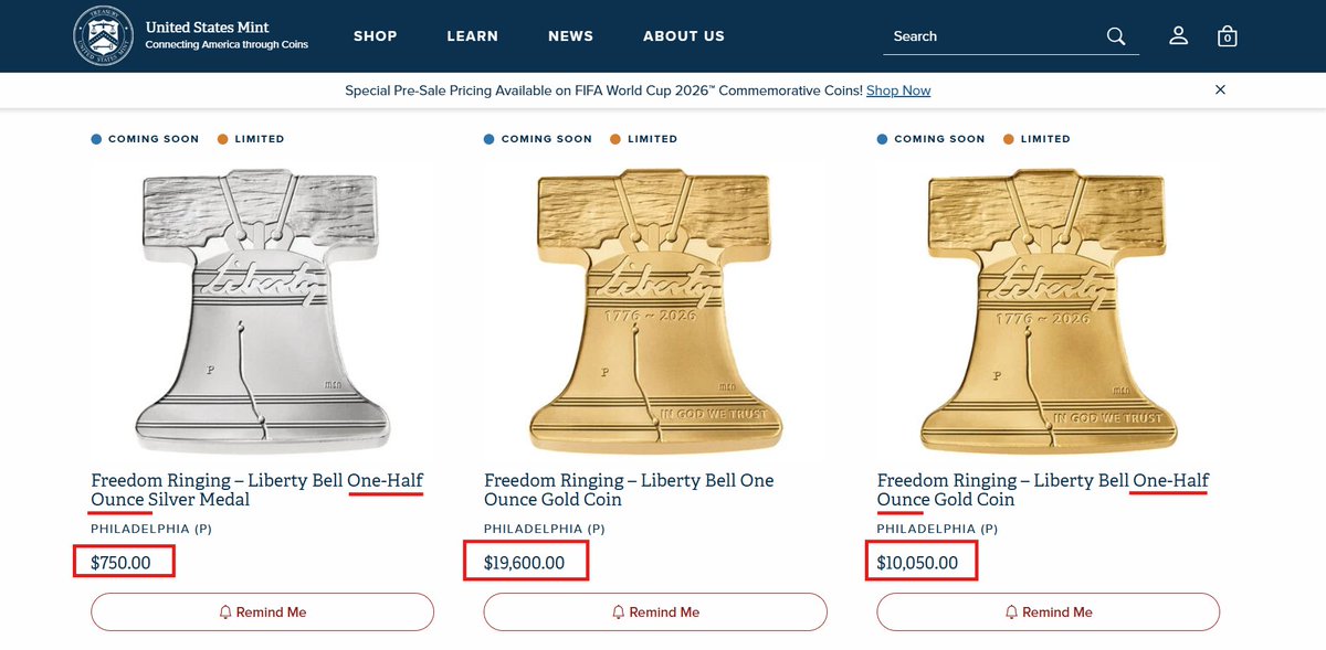 philduvlu's tweet photo. $20,100 GOLD, $1,500 SILVER: DID THE US MINT JUST REVEAL TRUMP’S JULY 4 GOLD REVALUATION !?
Credit : https://t.co/qWAAp8JIlF (https://t.co/0efiF2KOQK) and https://t.co/Pt7Wr2T7Ac (https://t.co/HLQYoHE9Bw) https://t.co/QJXTmCOjmT