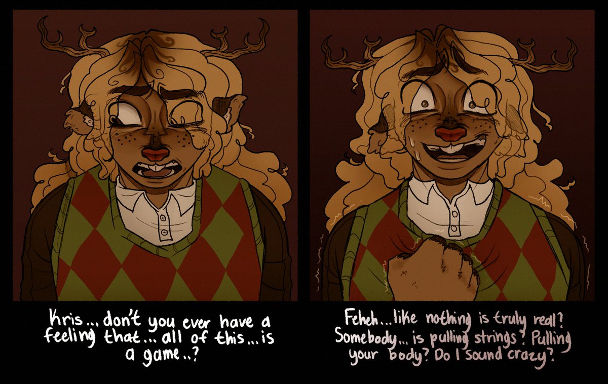 aanvole's tweet photo. Derealization #kriselle #DELTARUNE https://t.co/LWsgou70AY