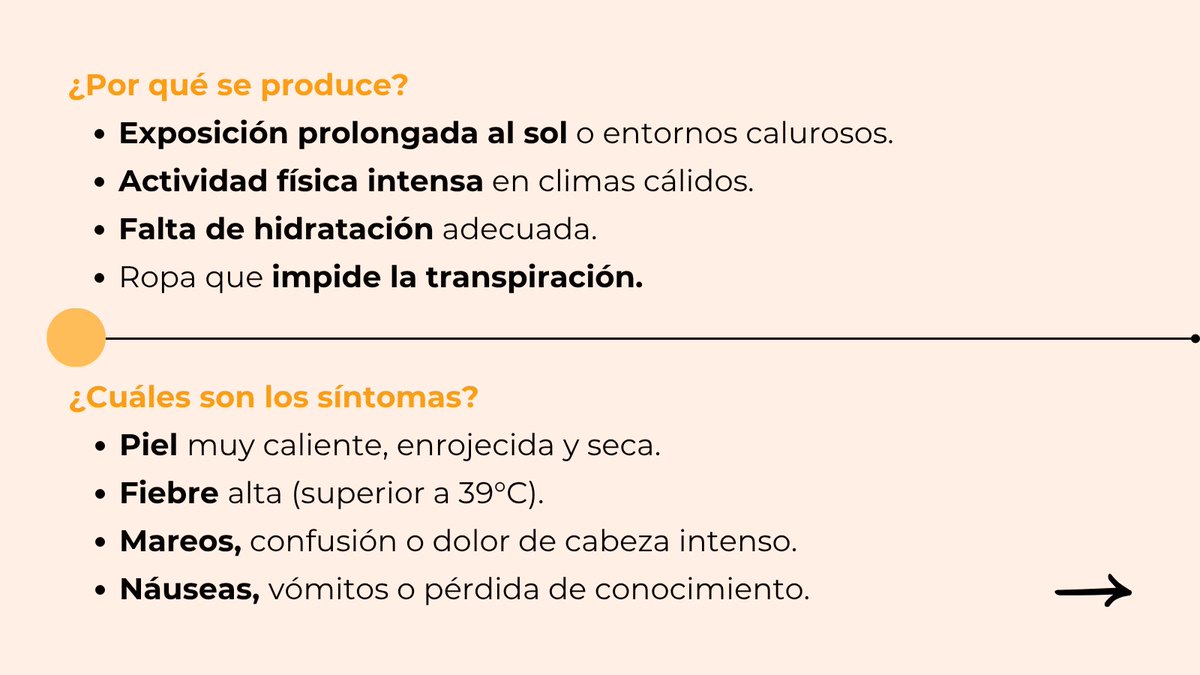 APREMprematuros's tweet photo. ¿Sabrías reaccionar si tu peque sufre un golpe de calor?👶 Conocer los síntomas y saber cómo actuar puede ser decisivo. La prevención y la rapidez son la clave para evitar complicaciones graves. Guarda las pautas de la SEUP para saber cómo reaccionar de forma correcta. #APREM https://t.co/wbV3C0RK92