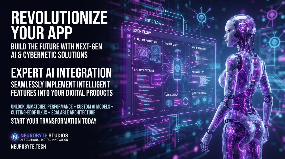 ProgressOne10's tweet photo. Professional AI Integration Services
Integrate intelligent AI features and autonomous agents into your web and mobile applications to deliver smarter user experiences.
https://t.co/5O6Ke1UdJV
#AIDevelopment #MachineLearning #WebDevelopment #MobileApps #Innovation https://t.co/0WL7JXgNRz