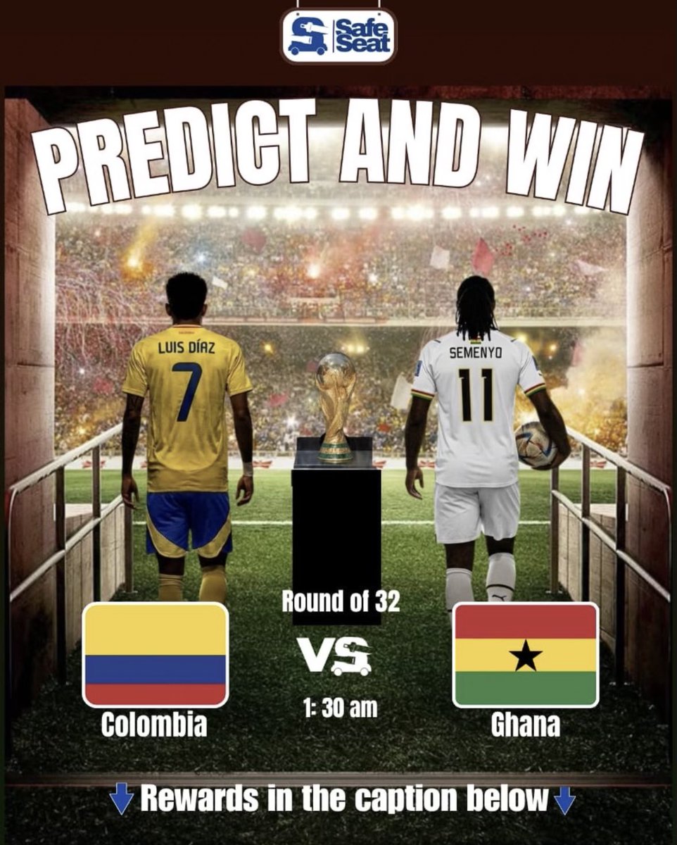 DavidMhartin's tweet photo. ❤️Predict the correct scoreline for the Ghana vs Columbia match and stand a chance to win 100ghc👻⏰🔥
Comment now 🇬🇭!! https://t.co/ID0oyARKbD