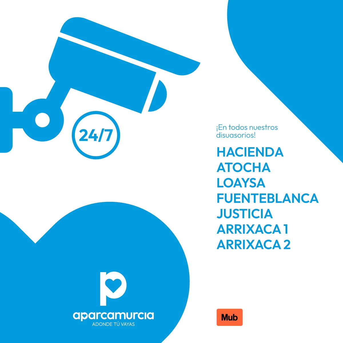 aparcamurcia's tweet photo. 📹
Todos nuestros disuasorios se encuentran videovigilados 24/7. Estaciona a precios súper económicos con total seguridad.
Correspondencias con #transportepúblico.
Consulta abonos laborales y larga estancia en https://t.co/1ZrNhiJJRj
#Murcia #Lorca #Cartagena #Caravaca #Orihuela https://t.co/oSmHOaROZl