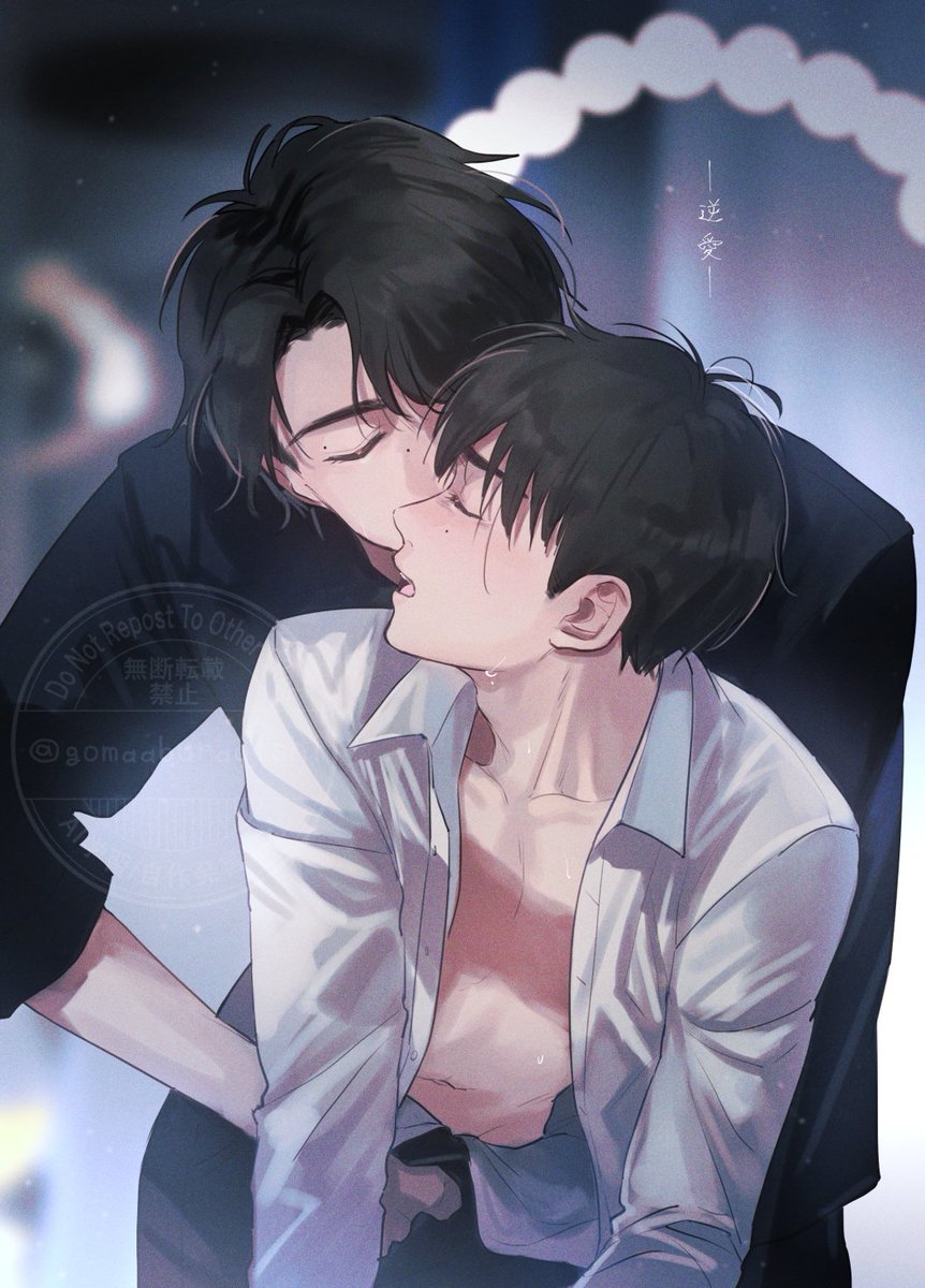gomaaburaoishi's tweet photo. オフィスキスのシーンだけで4枚描いてるのやばい…最推しキスはとうもろこしです… https://t.co/b2CtNlVeoY