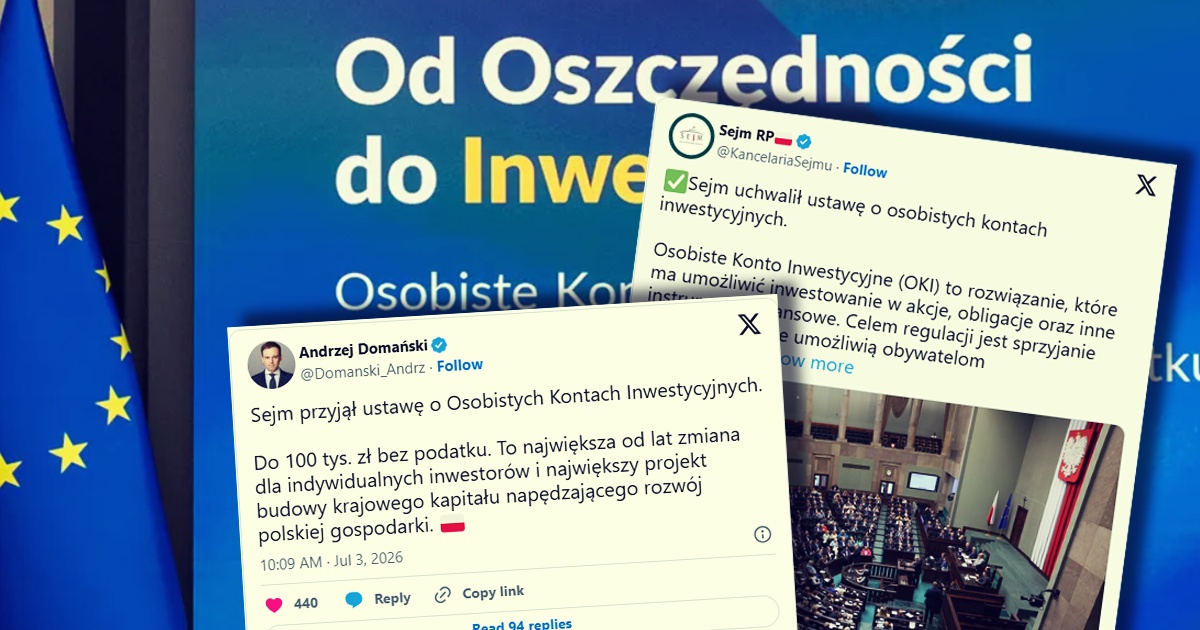 strefainw's tweet photo. Sejm niemal jednomyślnie przyjął ustawę o OKI: "To największa od lat zmiana"

=>https://t.co/f8aMjpl0hk

via @WiolaHass https://t.co/bmU1gSnKdE