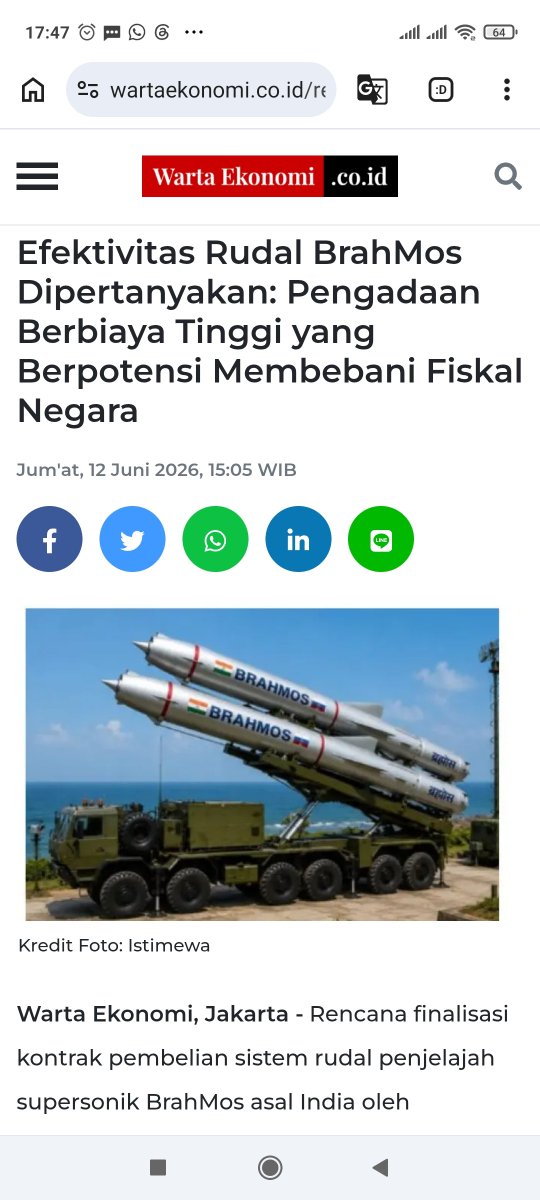 praditavanjava's tweet photo. uang negara itu asalnya dari rakyat, jadi rasanya wajar kalau publik ingin tahu kenapa pengadaan dan pembayaran cicilan ini dianggap penting saat ini. mungkin itu yang sedang disampaikan lewat #TolakRudalBrahMos https://t.co/Scl50ImTVB