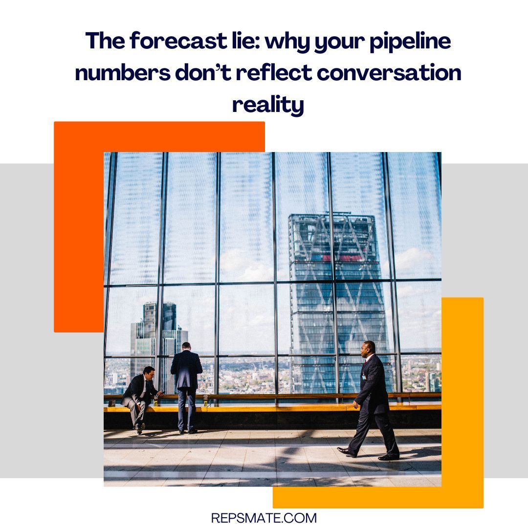 repsmate's tweet photo. 7% of sales teams hit 90%+ forecast accuracy (Gartner). 76% of CRM data is less than half accurate or complete (Validity, 2025). These two numbers are related. Forecast misses because data reflects reps' call interpretations, not the calls themselves. 
https://t.co/Yzxe2iUcfy https://t.co/ut6jBnyQxE