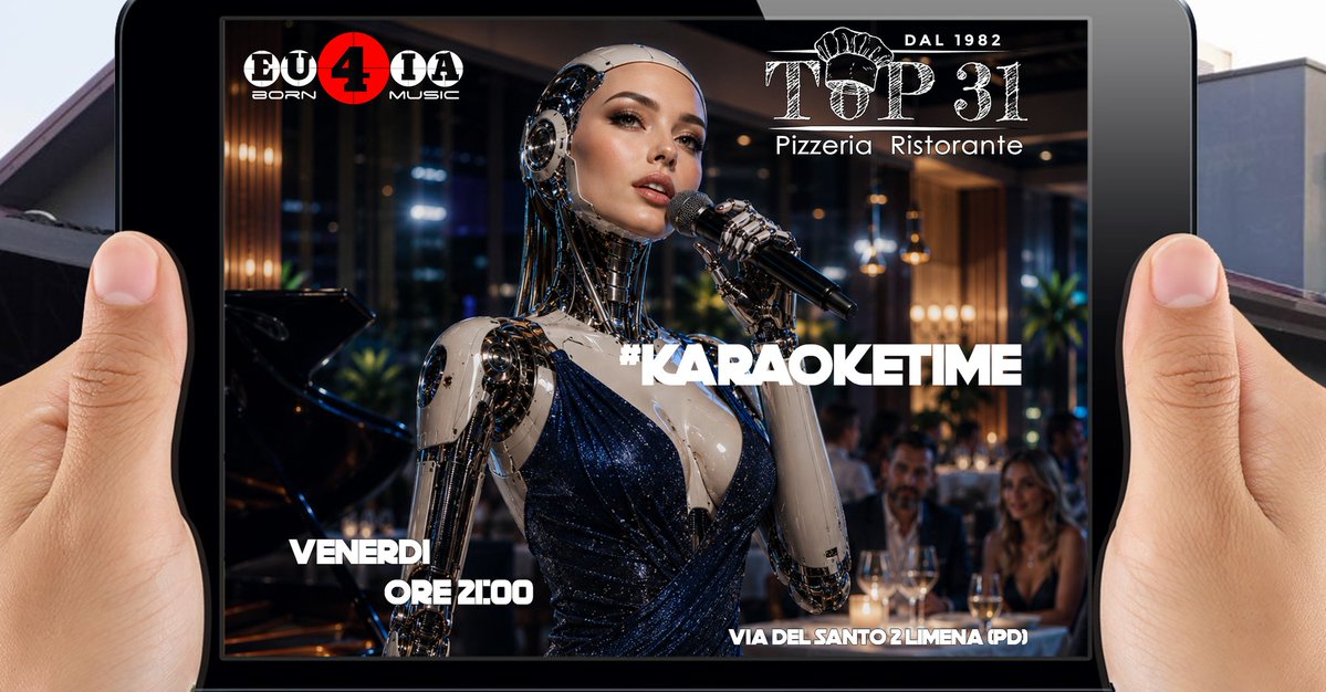 Guido_Eu4ia's tweet photo. Questa sera
EU4IA ti invita @
#KARAOKETIME
CANZONI E DELIZIE
C/O TOP 31
Via del Santo 2 Limena PD
Dalle ore 21:00
#eu4ia #karaoke #top31 #venerdí
https://t.co/iVIcx1rGhm
What else? https://t.co/6nxJmBIhnD