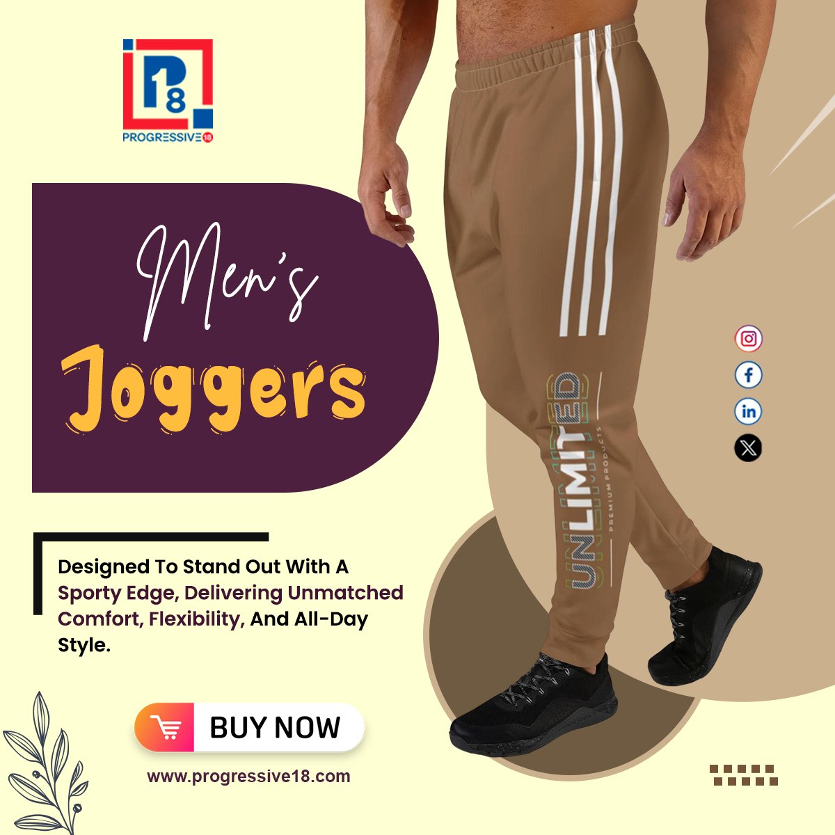 Progressiv18's tweet photo. Sporty edge, all-day comfort 🤎⚡
Men’s joggers made for daily wear, workouts, and street style.

Shop now: https://t.co/NZKOY0hy4H
#MensFashion #Joggers #CasualWear #StreetStyle #Activewear #Progressive18 #ShopNow https://t.co/RuUngriyFK