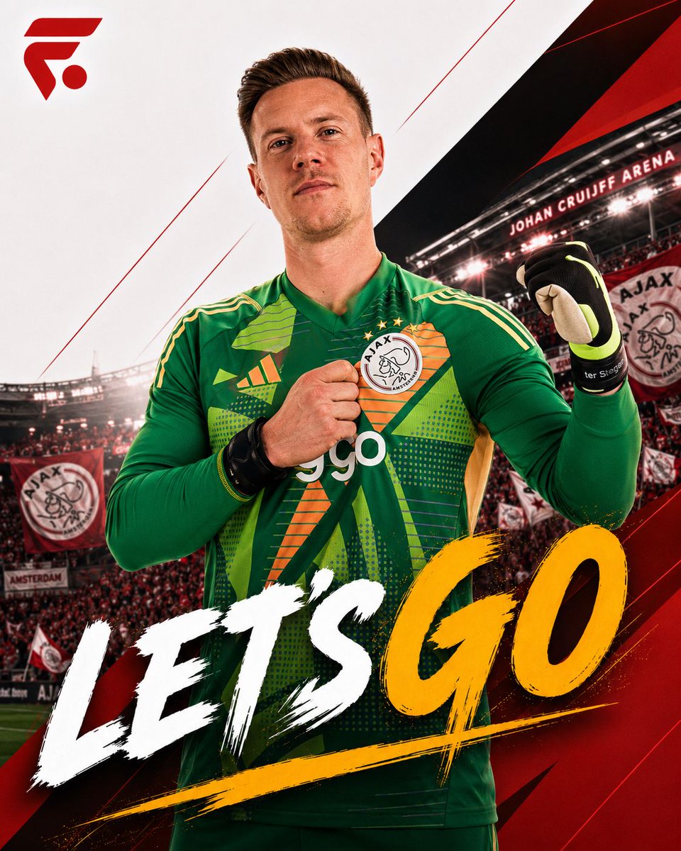 Football3in1's tweet photo. 🔴⚪️🚨 | Confirmed : 𝐌𝐚𝐫𝐜 𝐀𝐧𝐝𝐫𝐞́ 𝐭𝐞𝐫 𝐒𝐭𝐞𝐠𝐞𝐧

✅🚨 | 𝐋𝐞𝐭’𝐬 𝐠𝐨

* مارك أندريه تير شتيغن لاعبًا لنادي أياكس -

◉ تم التوصل إلى اتفاق كامل بين برشلونة وأياكس ومعسكر اللاعب لإتمام الصفقة

◉ تير شتيغن سينضم إلى أياكس على سبيل الإعارة حتى نهاية يونيو 2027

◉ برشلونة وتير شتيغن توصلا إلى ملحق جديد في العقد يتضمن تخفيض راتب الحارس من 14 مليون يورو إلى 7 ملايين يورو سنويًا

◉ أياكس سيتحمل 2.5 مليون يورو من الراتب، بينما سيتكفل برشلونة بدفع المبلغ المتبقي

◉ تير شتيغن وافق على تخفيض راتبه من أجل تسهيل خروجه ومساعدة برشلونة في تحسين وضعه المالي والالتزام بقواعد اللعب المالي النظيف

◉ الاتفاق يمنح برشلونة مساحة أكبر لتسجيل صفقات جديدة، كما يحافظ على العلاقة الممتازة بين النادي والحارس الألماني

◉ جميع الأطراف أنهت الاتفاق، ولم يتبقَّ سوى الإعلان الرسمي وإكمال الإجراءات النهائية

𝐋𝐞𝐭’𝐬 𝐠𝐨 🚨✅

#football3in1