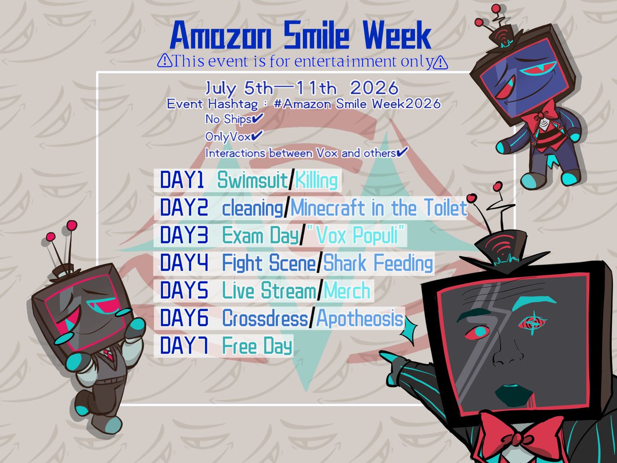 MaoziOreo's tweet photo. Sorry, due to my personal drawing work, I have only finished drawing this project now. 
Is it a little late?!
Anyway! Welcome to #AmazonSmileWeek
Thank you for forwarding and participating in this event!
(I'm the poor girl who uses machine translation TT) https://t.co/xe1dQ8WecL