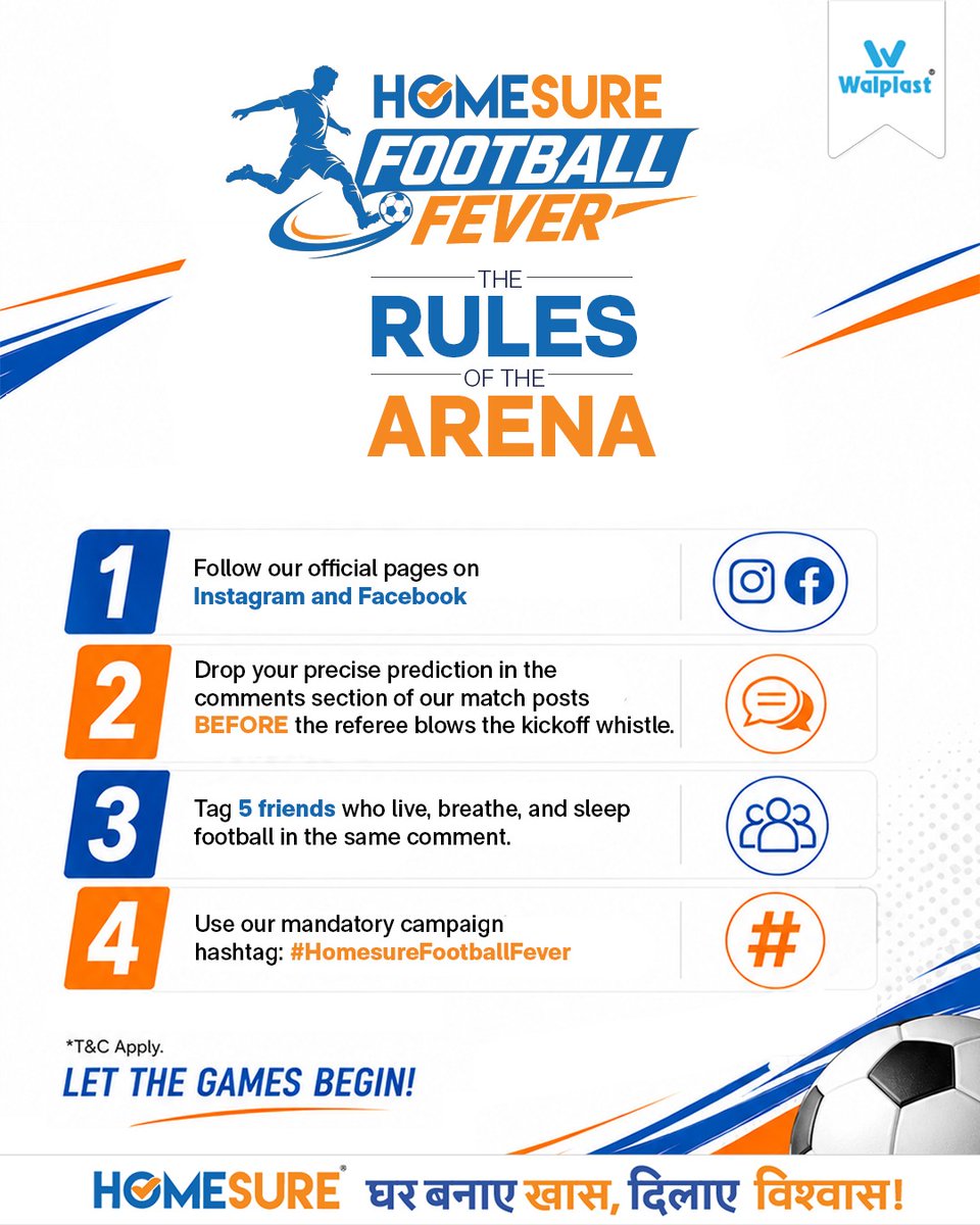 Walplast's tweet photo. Join the Homesure Football Fever &amp; win exciting prizes! 

Follow the rules and get in the game: https://t.co/Hihy3WLqcU
Let the games begin!

#ContestAlert #FootballContest #FIFAWorldCup #Contest #ContestLovers #ComingSoon https://t.co/IdMi73yZU5