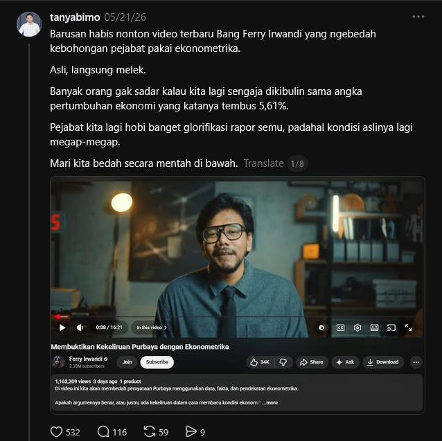 ykbh_'s tweet photo. 1 hari, 1 tips cari cuan dari internet.

Kalau cuma viral, semua orang juga pengen.

Tapi yang lebih penting adalah bikin konten yang menghasilkan.

Aku pakai 1 prompt buat mengubah podcast atau video YouTube jadi utas yang enak dibaca, mudah dibagikan, dan bisa dipakai sebagai pintu masuk ke produk, jasa, atau monetisasi.

Kalau mau, aku bagiin gratis.