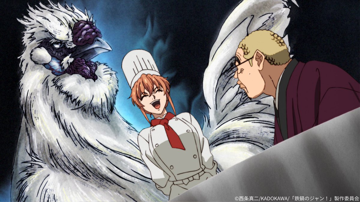 tetsujan1995's tweet photo. TVアニメ『鉄鍋のジャン！』
7/12（日）17:30からの放送は…

🥘₊₊₊₊₊₊₊₊₊₊₊₊

神の舌を持つが金で意図的に評価する料理評論家大谷日堂が五番町飯店に来店。総料理長の弥一が倒れ、ジャンとキリコが料理を出すことに。「さぁ、食えよ。そして当ててみろ。」果たして大谷に出した料理とは―――！？
　　　　　　　　　　　　　　　　　　　　　　　　　₊₊₊₊₊₊₊₊₊₊₊₊🥘

毎週日曜 夕方5時30分～ テレ東系列6局ネットにて放送中！
ほか各配信プラットフォームにて配信開始！
https://t.co/zj29MbmL9o

#鉄鍋のジャン