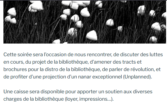 FleursArctiques's tweet photo. Samedi soir c'est soirée de soutien à la bibli! https://t.co/oh2dkLDAfT