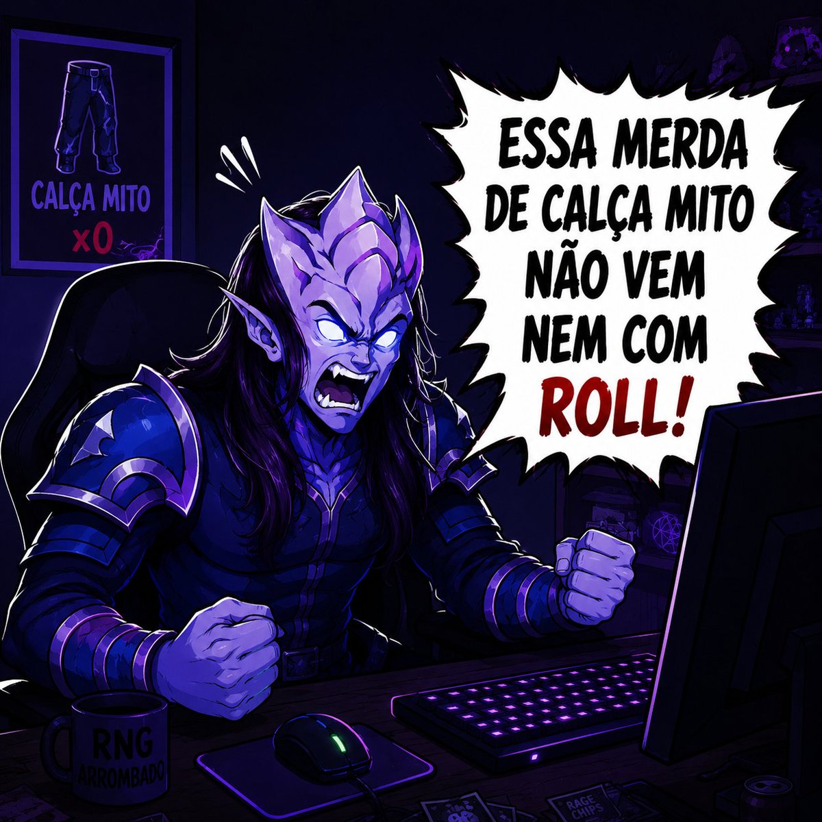 AzerothDe's tweet photo. E aí tudo na paz?
Perguntinha, vocês tem alguma "Maldição" no WoW?

Eu tenho a maldição do drop de calças, desde muito tempo essa bagaça ou não dropa ou demora uma eternidade pra dropar, agora que falta só ela pra fechar set mítico, tá uma correria, nem com Roll. https://t.co/YBBUCBBg3D