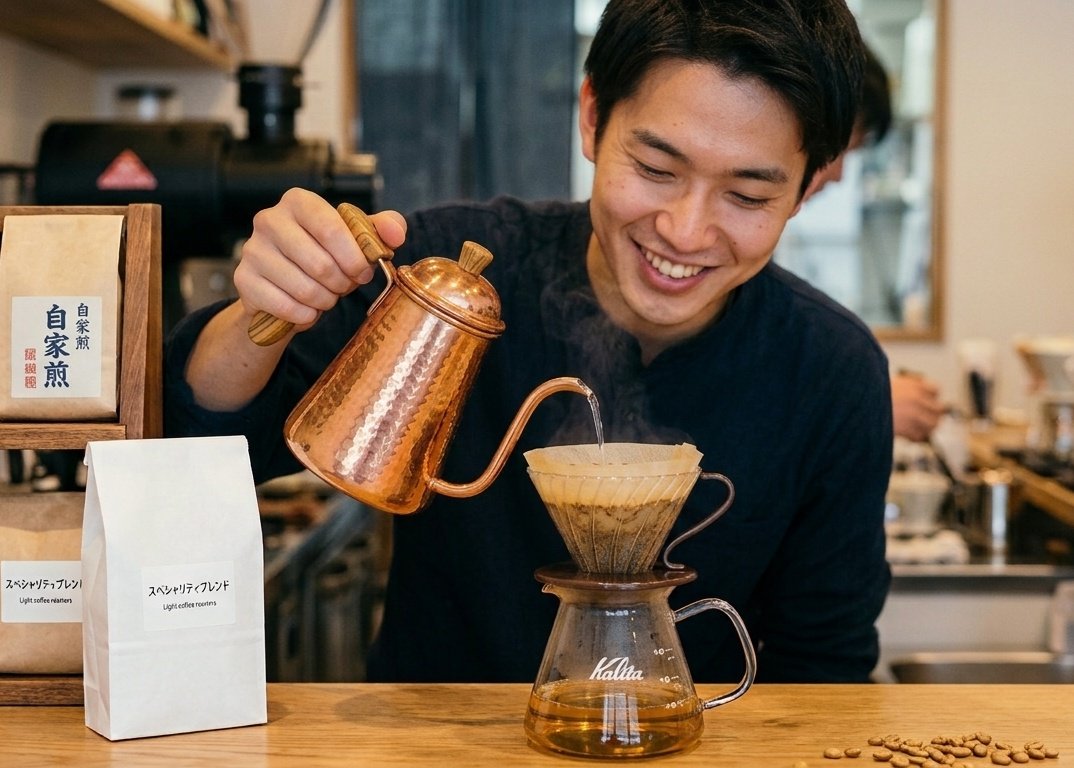 coffee_time25's tweet photo. さっきの炙り豆を店員さんに淹れて貰いました。やっぱり非常に薄そうです。ちゃんとしたのを飲みたいですね。
(生成AIって本当に凄い…) https://t.co/Jjzfvd7kNa