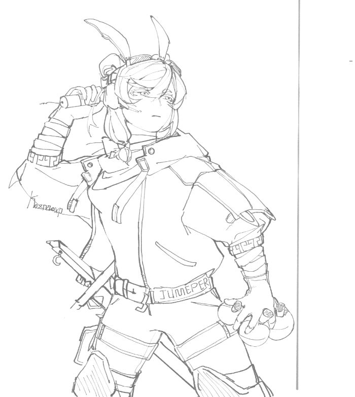 KozmoXPP's tweet photo. WIP 
JUMPER? WHO? https://t.co/07NncPggxL