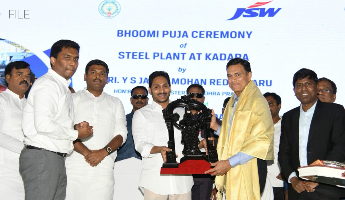 ysjagan's tweet photo. Heartiest congratulations to Shri @sajjanjindal Garu and the entire @jswsteel team on the restart of the steel plant project in Kadapa. This is a significant milestone for the industrial development of Rayalaseema and a moment of hope for the youth and families aspiring for employment and economic growth.

It is important to remember that such landmark projects are built on years of committed groundwork. During our government, we finalized JSW as the project developer and laid the critical foundations necessary for the project to take shape. Environmental clearances were facilitated, water allocation was secured, land was allocated, road connectivity and the required land for supporting infrastructure were provided, and all key approvals were pursued to enable the project to move forward. With these foundations in place, work on the project progressed at a brisk pace during our tenure.

Unfortunately, over the past two years, the project came to a grinding halt, resulting in further delays to this long-awaited investment. It is therefore encouraging to see work finally restarting. The people of Kadapa have waited long enough, and they deserve to see this important project completed without any further delay. As my home district, Kadapa holds a special place in my heart, and I have always believed its youth deserve greater opportunities through industrial growth and sustainable employment.

Development is a continuous process that transcends political boundaries. Every government has a responsibility to build on the work already done and take projects to completion in the larger interest of the people.

I sincerely wish JSW every success in expediting the project and ensuring that the people of Kadapa and the entire Rayalaseema region reap the benefits through employment, industrial growth, and inclusive development.