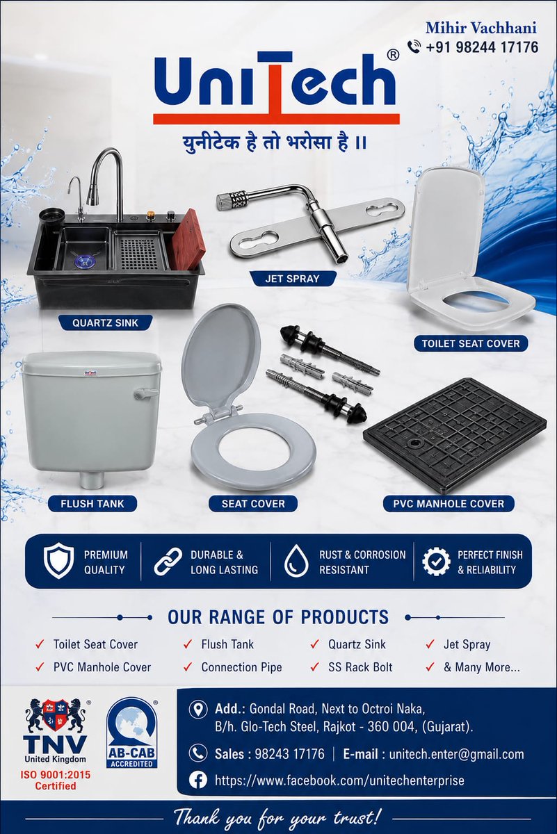 enterprise_uni's tweet photo. Building or renovating your home?
Choose products that last for years; not just months..

✅ Premium Quality
✅ Rust REsistant
✅ Durable Performance
✅ Trusted by Customers
---- Which product are you looking for right now?
Comment below or DM us - we're happy to help. https://t.co/RYxDPVgMgg