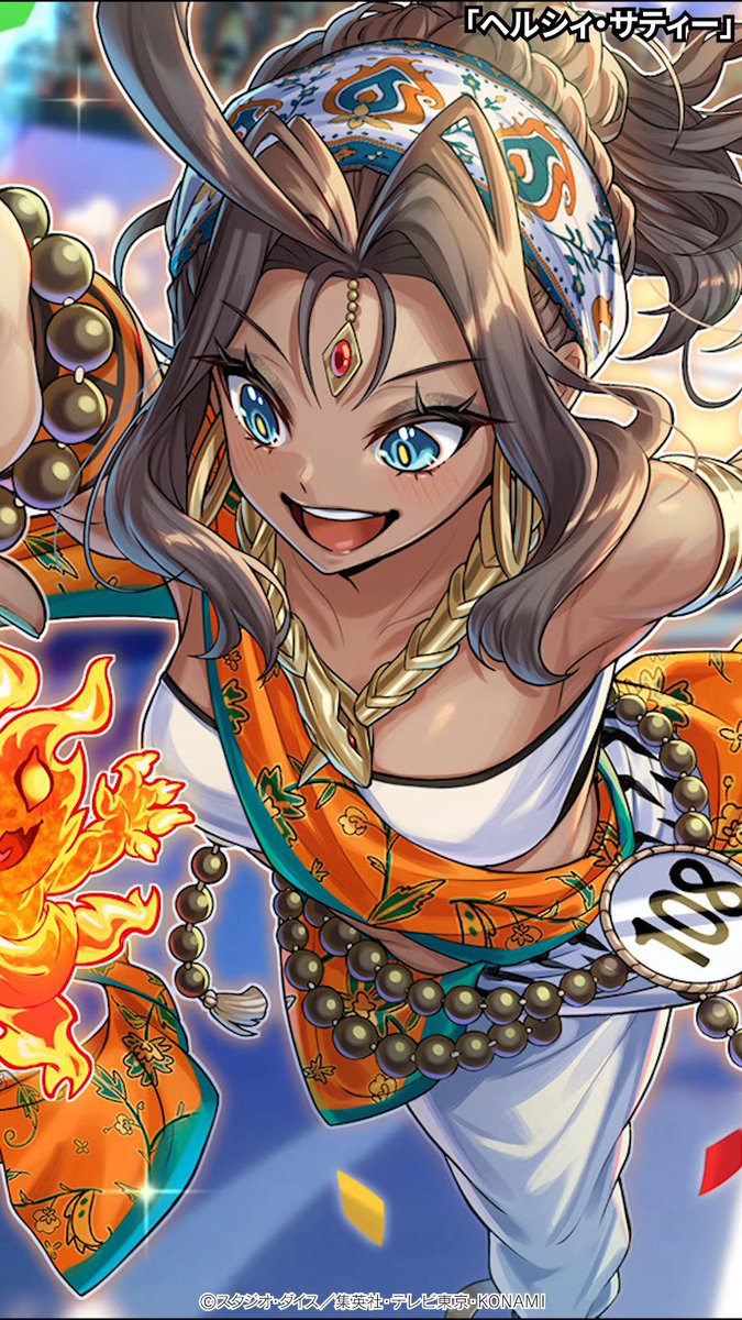 HasHastur's tweet photo. 遊戯王ラッシュデュエルの新テーマのヘルシィ、腹筋、太ももバッキバキの美少女カードだけじゃなくて褐色キャラやロリキャラの性癖の満腹セットで子供の性癖ぶっ壊そうとしてるの本当最高なんよ https://t.co/6GRQrD6ug6
