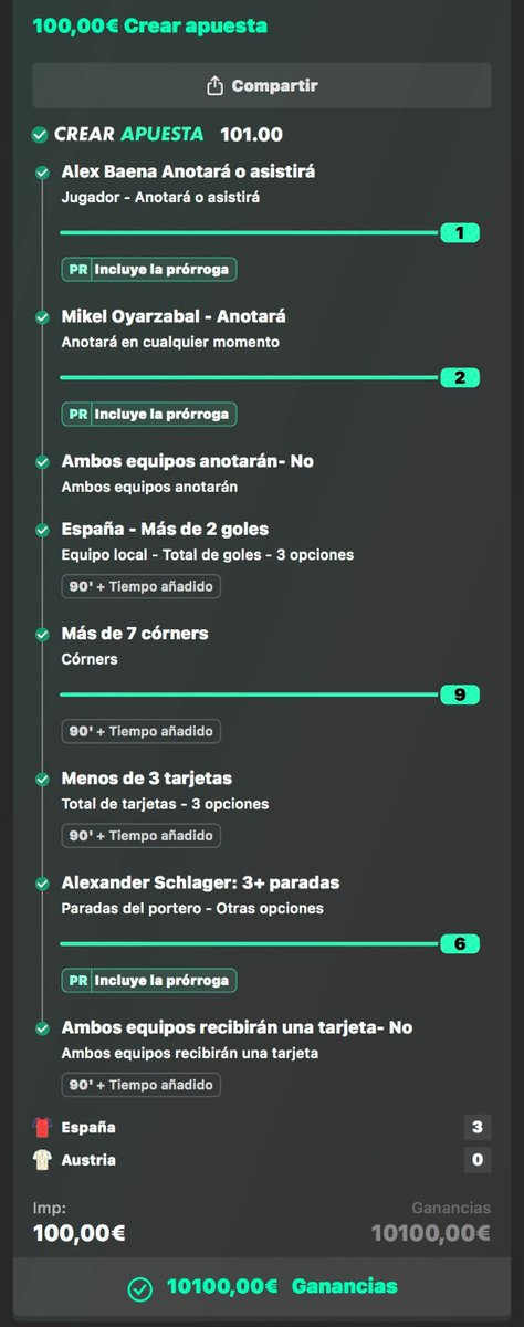 LuisGilPicks's tweet photo. AYER? 🇪🇸🇦🇹CUOTA 101 DENTRO✅✅

AHORA? 🇦🇷🇨🇻CUOTA 111 AL ATAQUE

MAÑANA? 🇨🇦🇲🇦CUOTA 91🚀🚀. Las dejo abajo! https://t.co/W5zrEziI72