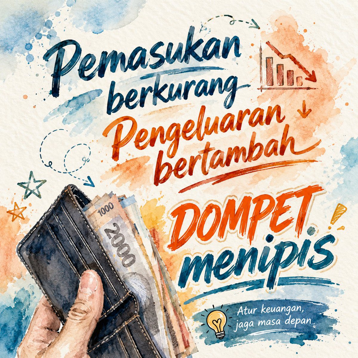 TotoRahardjo's tweet photo. Dompet tidak pernah tiba-tiba menipis. Ia memberi tanda lebih dulu: pemasukan melambat, pengeluaran melesat, sementara harga-harga terus merangkak naik. Yang makin tipis bukan hanya isi dompet, tetapi juga ruang bernapas. https://t.co/o16ry6ajiE