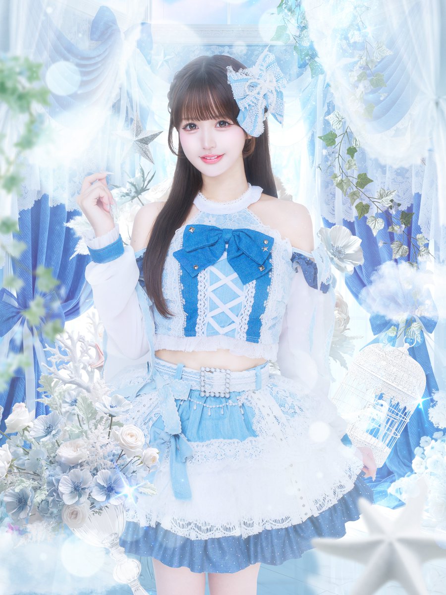 SAI2Rium's tweet photo. 🎐SAI²Rium新衣装アー写🫧

　　　　　月乃りりか
          ( @SAI2Rium_ririka )

"‍ りりと忘れられない夏にしよ ♡＂

メンバー全員のアー写ポストが
【合計1000RP】達成で…
新衣装集合アー写公開🎐🫧 https://t.co/AnAHU3Wbou