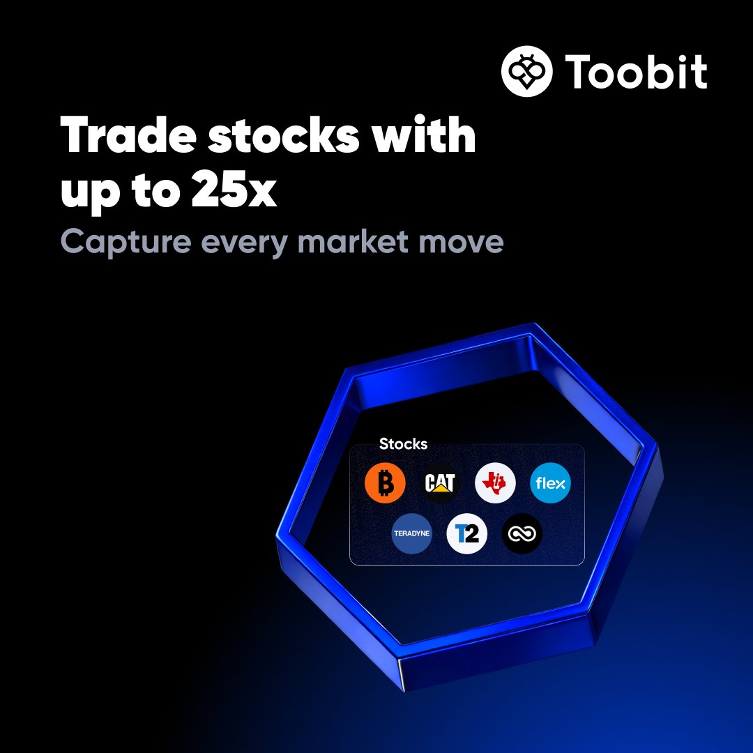 Toobit_official's tweet photo. 🚨New listing alert!🚨
Trade New Stock Futures: #STRCUSDT, #CATUSDT, #TXNUSDT, #FLEXUSDT, #TERUSDT, #TTWOUSDT, #BSPUSDT with up to 25x leverage on #Toobit!
Learn more▶️ https://t.co/7OdECaxH78
#ToobitFutures https://t.co/hpTpih9yov