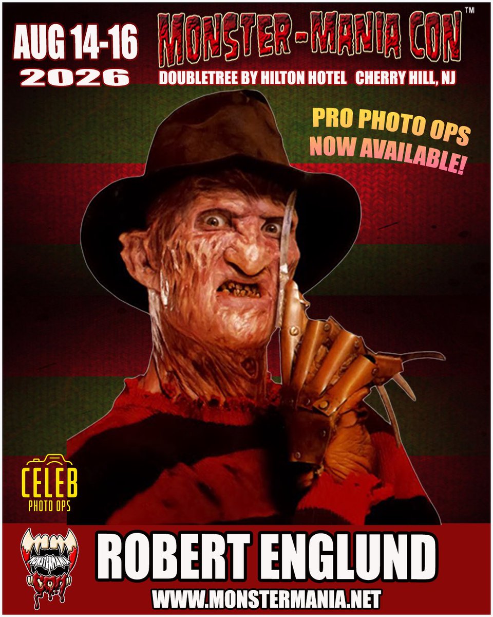 MonsterManiaCon's tweet photo. FREDDY, PINHEAD, THE CREEPER & LEPRECHAUN are coming to MONSTER-MANIA CON next month!
Get your tickets now!
https://t.co/btPrXbzQYi
#freddykreuger #hellraiser #pinhead #jeeperscreepers #leprechaun #NightmareOnElmStreet #horror #slasher #cosplay #monstermaniacon #philly #mewjersey https://t.co/XBA7PyksvS