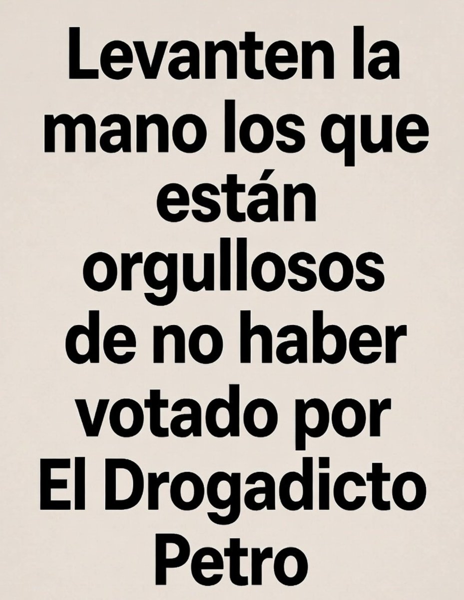 Rincon001A's tweet photo. Faltan un mes y 4 días para que acabe la desgracia de tener al guerrillero mitomano del M-19 Gustavo Petro en el poder 

Durante los próximos 35 días sin falta trinaré el mismo mensaje

Cada día somos más 

❤Ayer fuimos 1200
❤más de 1M 73K en 993D

Fuera Petro
#FueraPetro https://t.co/KJhw1Bcsvl