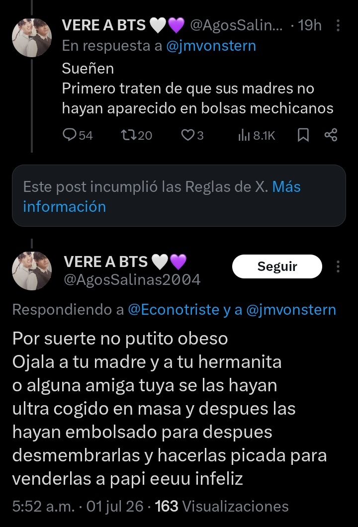 Yumenko331808's tweet photo. @MelRomero66 @Kirksesh17 @mattskm4 Cállate puta. Aquí esta lo de las madres buscadoras, tanda de hipócritas. https://t.co/1bw7M019WR