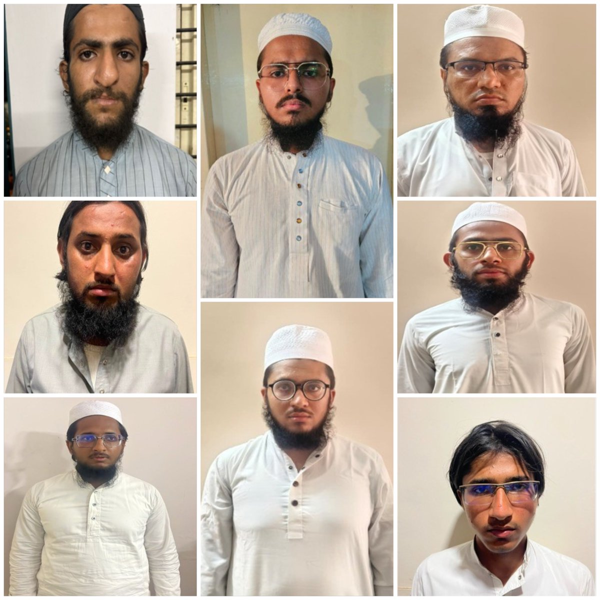OsintJammu's tweet photo. Eight accused associated with the proscribed terror organisation Jaish-e-Mohammed (JeM) arrested from various districts of Gujarat &amp; MP. 
They were actively working on behalf of Jaish-e-Mohammed to set up an active network in the state of Gujarat to further its terror activities. https://t.co/hQGSN9nzn7