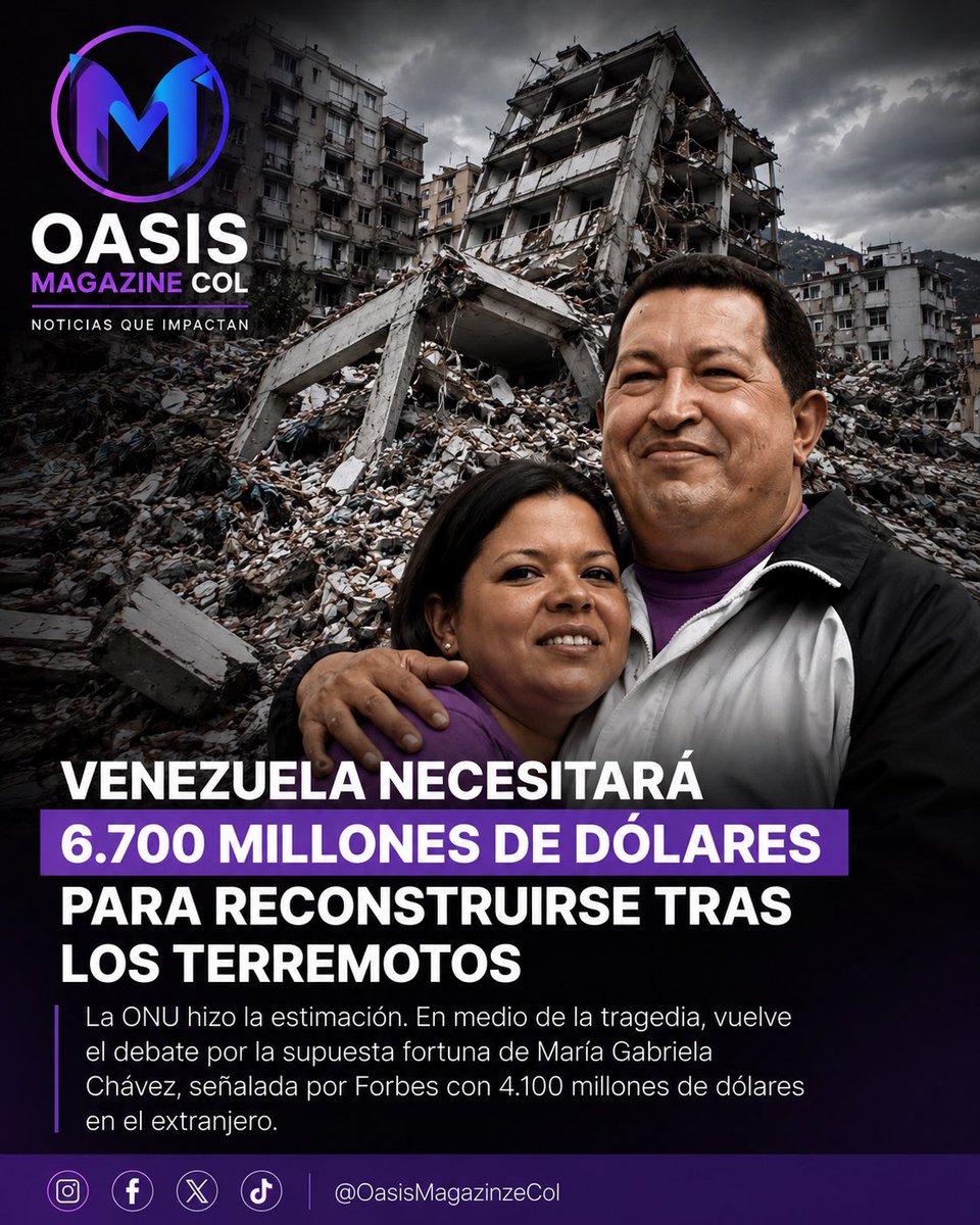 OasisMagazineco's tweet photo. #LOÚLTIMO | ¿𝑷𝒖𝒆𝒅𝒆 𝒖𝒏𝒂 𝒇𝒐𝒓𝒕𝒖𝒏𝒂 𝒑𝒓𝒊𝒗𝒂𝒅𝒂 𝒂𝒚𝒖𝒅𝒂𝒓 𝒂 𝒓𝒆𝒄𝒐𝒏𝒔𝒕𝒓𝒖𝒊𝒓 𝑽𝒆𝒏𝒆𝒛𝒖𝒆𝒍𝒂? 𝑽𝒖𝒆𝒍𝒗𝒆 𝒆𝒍 𝒅𝒆𝒃𝒂𝒕𝒆 𝒔𝒐𝒃𝒓𝒆 𝑴𝒂𝒓í𝒂 𝑮𝒂𝒃𝒓𝒊𝒆𝒍𝒂 𝑪𝒉á𝒗𝒆𝒛 𝒉𝒊𝒋𝒂 𝒅𝒆𝒍 𝒚𝒂 𝒇𝒂𝒍𝒍𝒆𝒄𝒊𝒅𝒐 𝑯𝒖𝒈𝒐 𝑪𝒉á𝒗𝒆𝒛.

La Organización https://t.co/bI1uW6xj7D