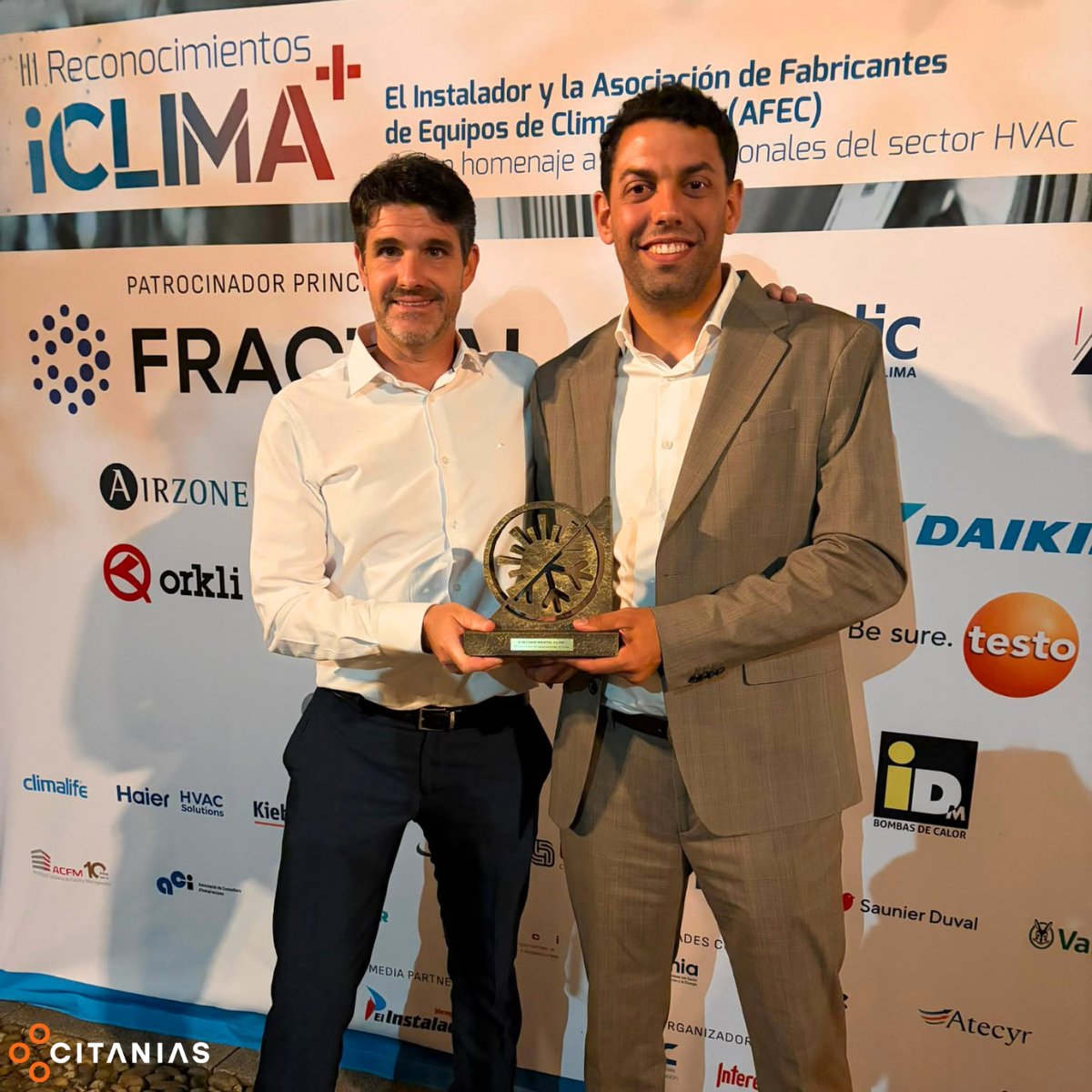 CITANIAS_'s tweet photo. 🏆 ¡Ganamos el iClima 2026 al Mejor Proyecto de Infraestructuras Críticas!

Un reconocimiento otorgado por El Instalador y @AFEC al proyecto desarrollado por @CITANIAS_  para @astursalud .

#CITANIAS #LaConstructoraDeModa🧡 https://t.co/EPa1uyhx1e
