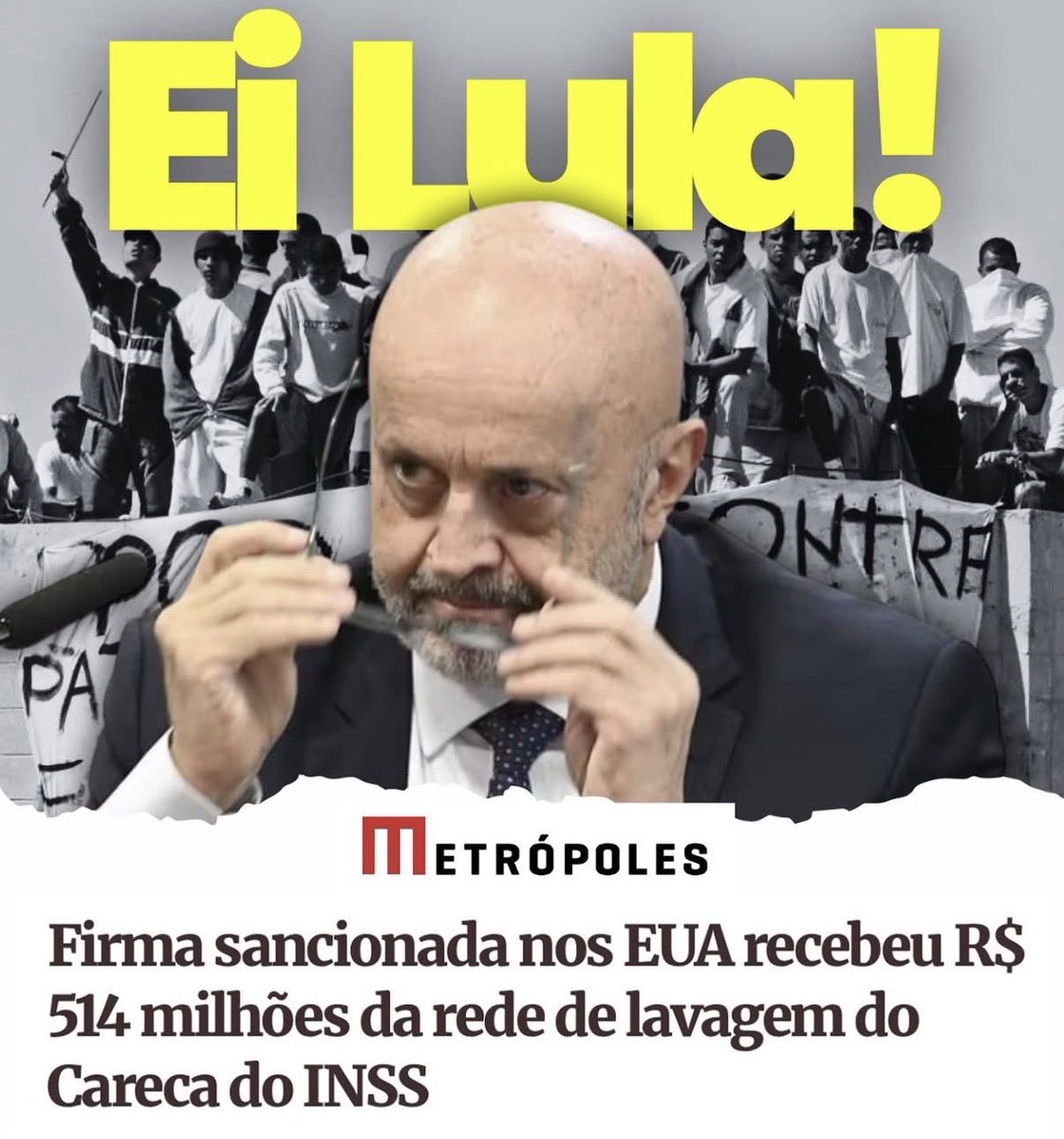 Anitchacamargo's tweet photo. @tiagobarbosa_ A história do Master &amp; INSS foram enterradas à mando de quem? A mídia está sendo paga para não explorar? https://t.co/ilvyQXTQWb