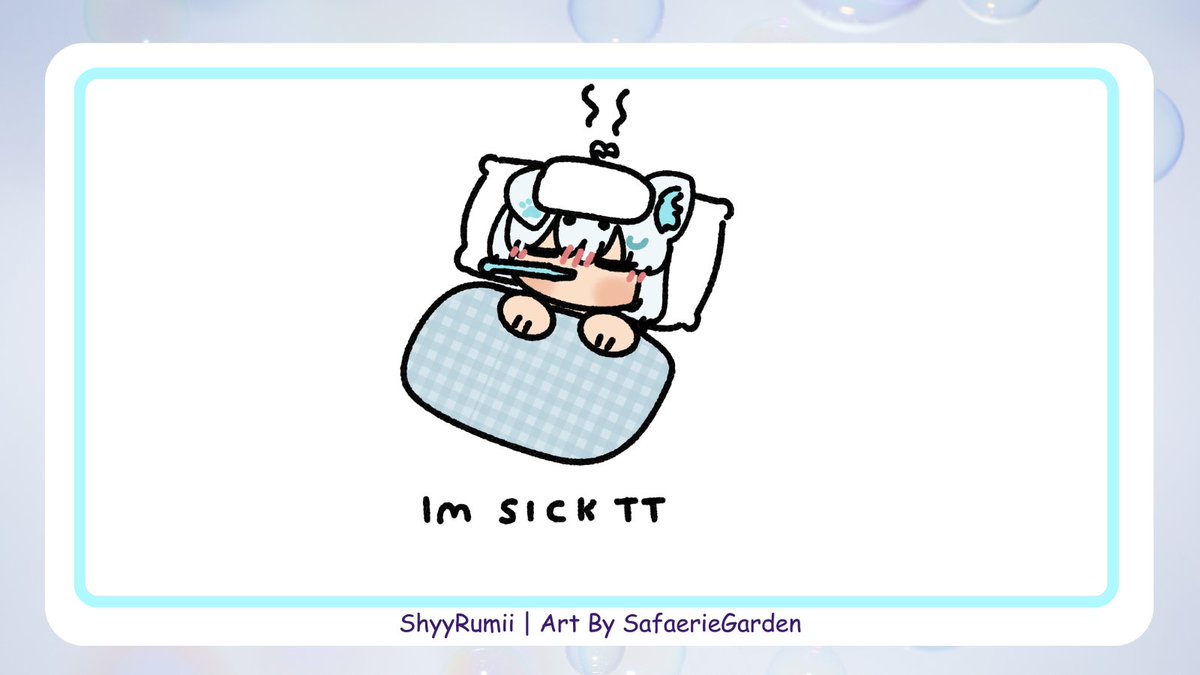 ShyyRumii's tweet photo. I woke up nwith a fever but still plan to stream! I will be moving stream to 3:30PM PST instead. See you guys then! https://t.co/iI1ayn5Nd4
