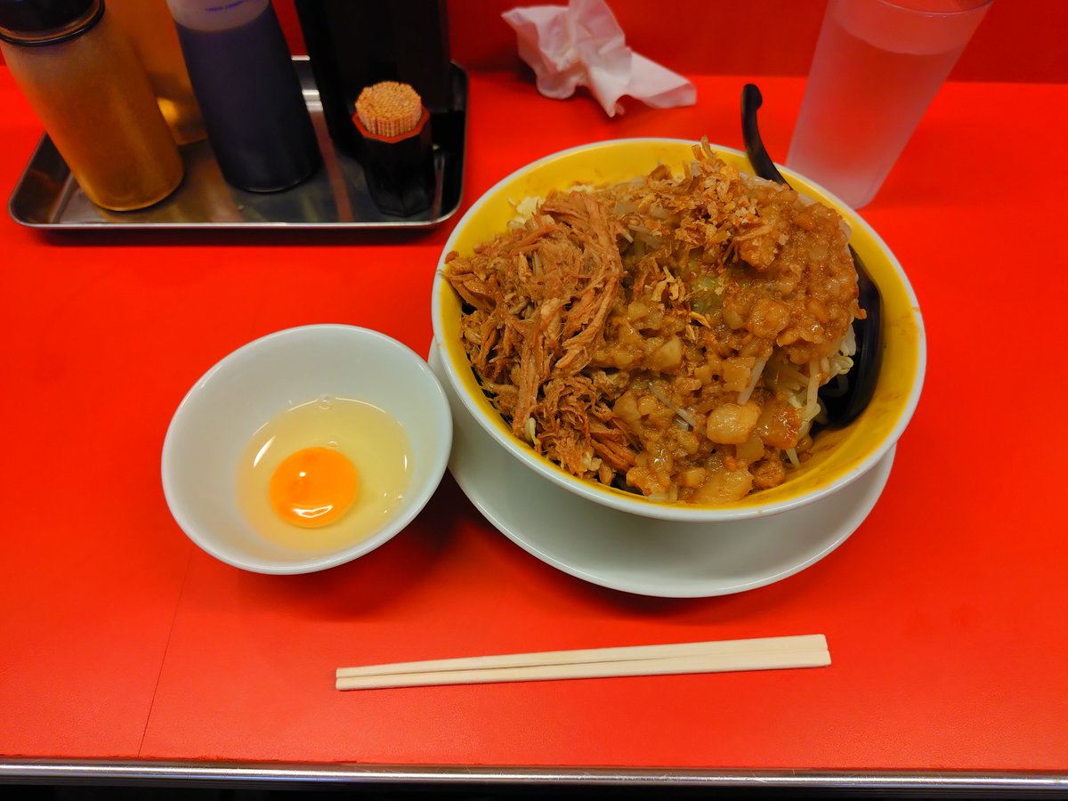 Butz_ssbm's tweet photo. 今日のラーメン
東京都新宿区
BUTAKIN 新宿歌舞伎町店
小汁なし 生卵付き(250g) https://t.co/hQRns8AtJD