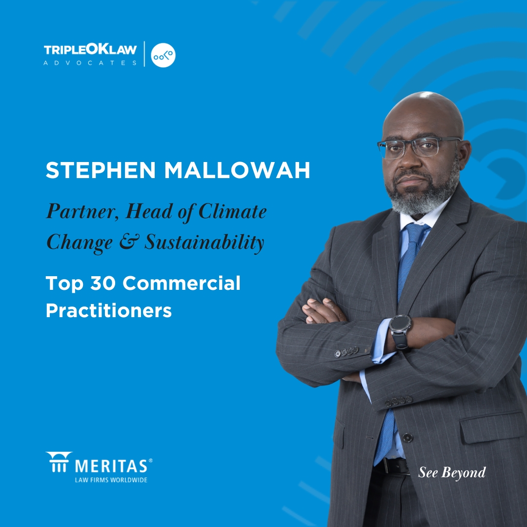 TripleOKLawLLP's tweet photo. Joining them, @KibetJinaro, SC, Senior Partner, Corporate &amp; Commercial Practice, and @smallowah, Partner and Head of Climate Change &amp; Sustainability, have secured spots on the Top 30 Commercial Practitioners List. https://t.co/Xyy4VVym1f