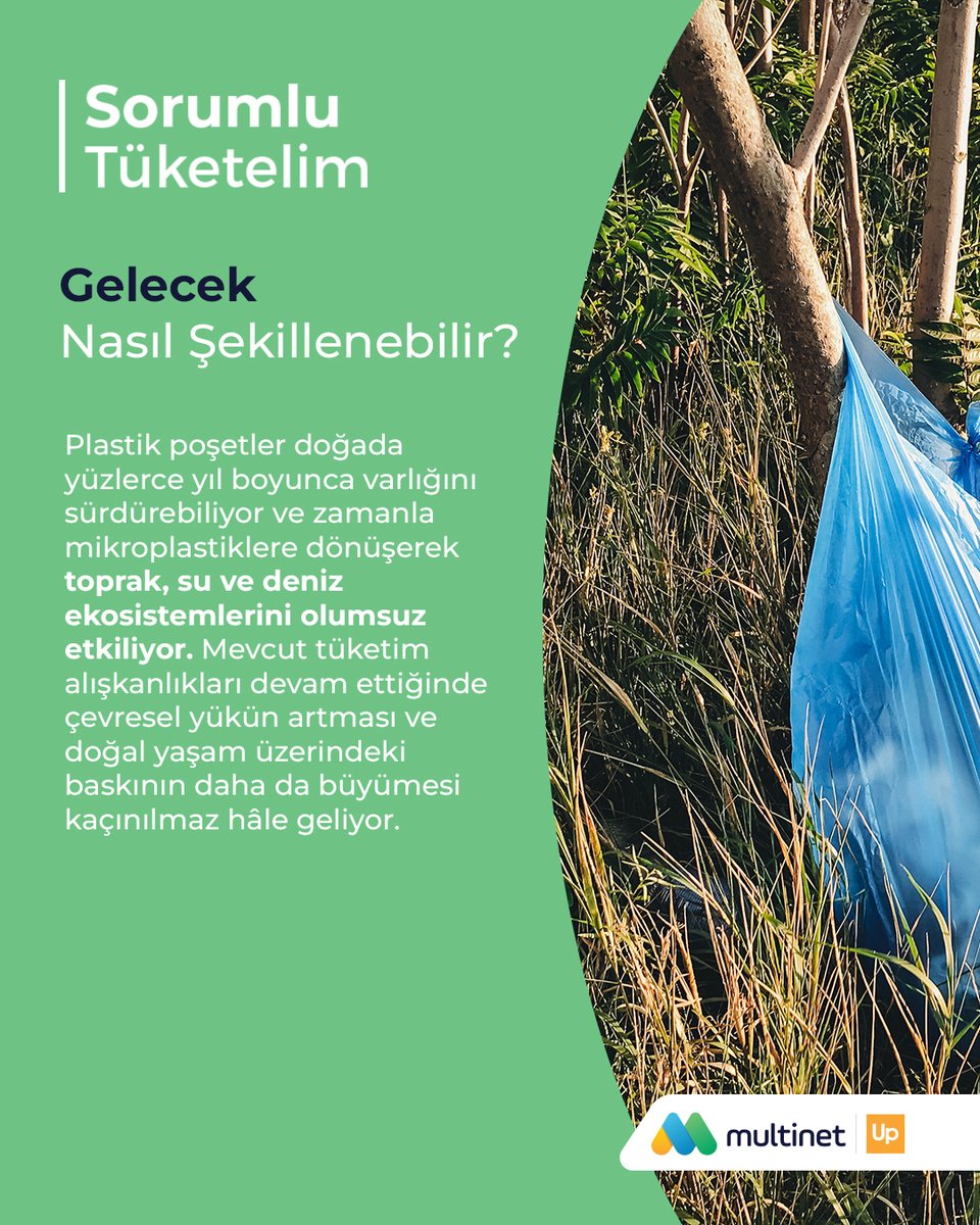 multinetcomtr's tweet photo. Bugün hem bireysel hem de kurumsal tercihlerimizde sürdürülebilir ve tekrar kullanılabilir alternatifleri standart haline getirerek, geleceğe bıraktığımız ekolojik ayak izini yönetmek bizim elimizde. 

#MultinetUp #SorumluTüketim #DünyaPlastikPoşetKullanmamaGünü https://t.co/KVFuin5Pem