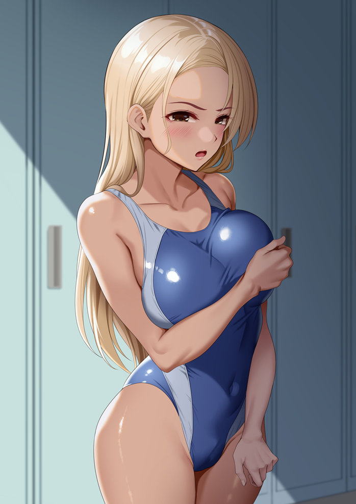 huyumitsu's tweet photo. 競泳水着ギャル https://t.co/f9hrS2SOYo