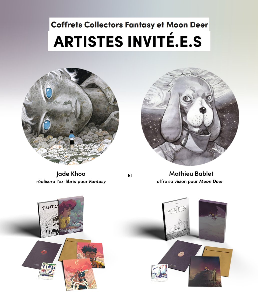 KavegeYoann's tweet photo. Ce week-end, on vous dévoile l'illustration de Jade Khoo pour Fantasy et on redécouvre celle de @MathieuBablet pour Moon Deer 🤩

Stay tuned !

Vous avez encore une petite semaine pour précommander les coffrets collector ici :
https://t.co/wwb8EKqCgS https://t.co/yaSp2StwLS