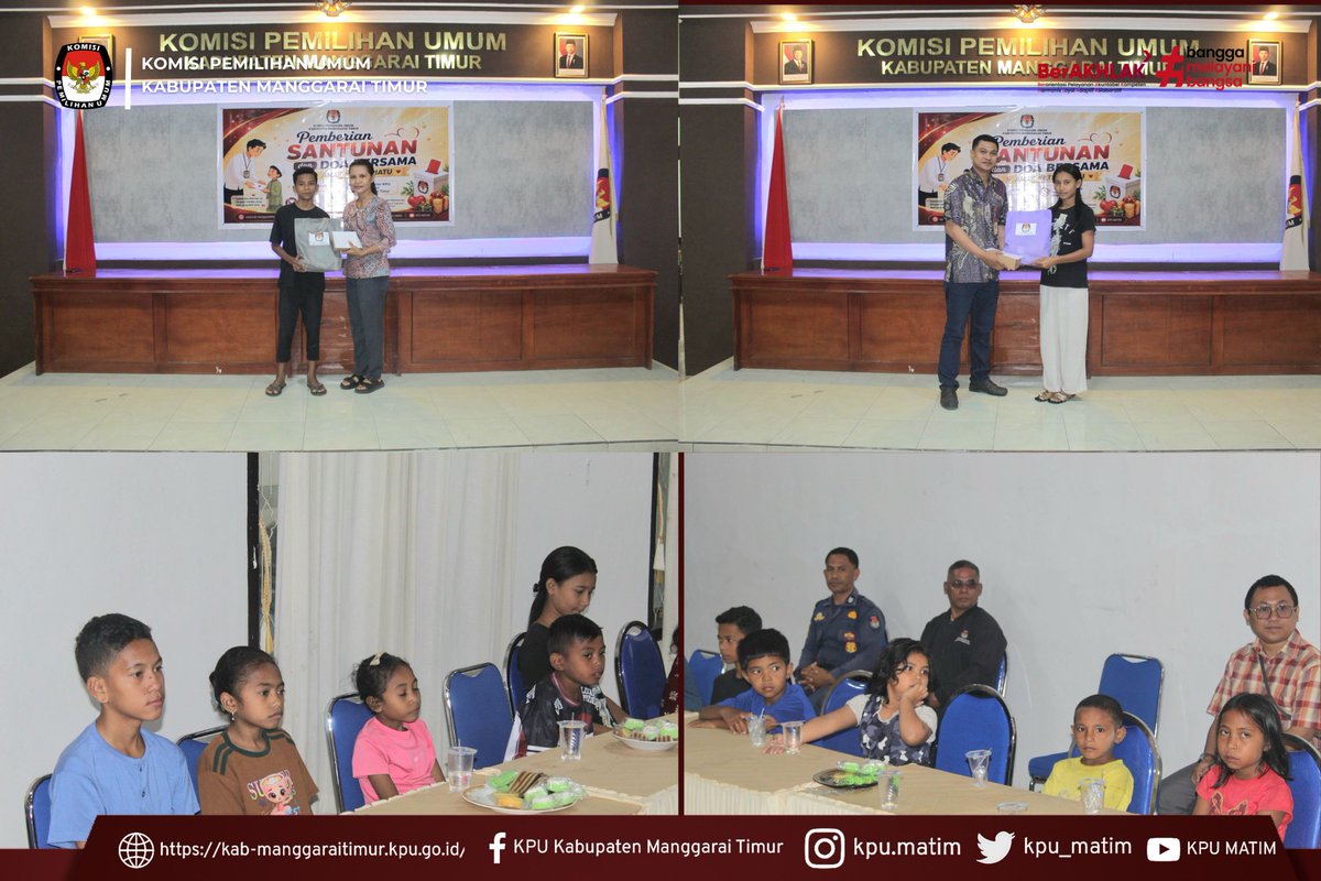 kpu_matim's tweet photo. #TemanPemilih, Ende, Ema, Ase, Kae, Lawa Manggarai Timur Ata Momang Dami

KPU Kabupaten Manggarai Timur serahkan santunan dan doa bersama anak yatim piatu, Jumat (3/7/2026). Berita selengkapnya kunjungi : https://t.co/y65FeUWcp4

#kpumanggaraitimur
#kpumelayani https://t.co/BGrZtKcV19